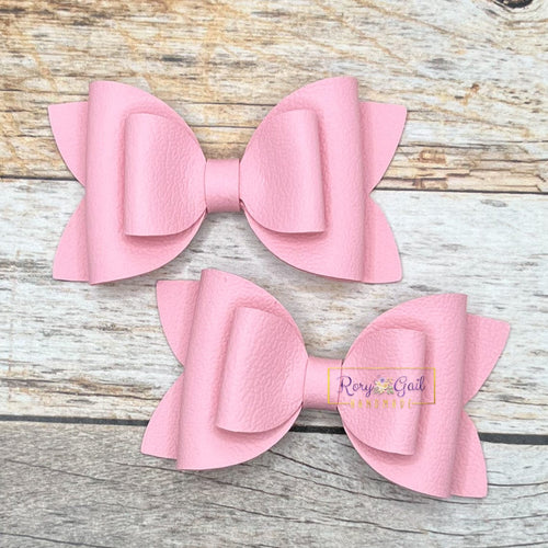 Rory Gail Handmade Bows Pink 3” Double Diva Piggies