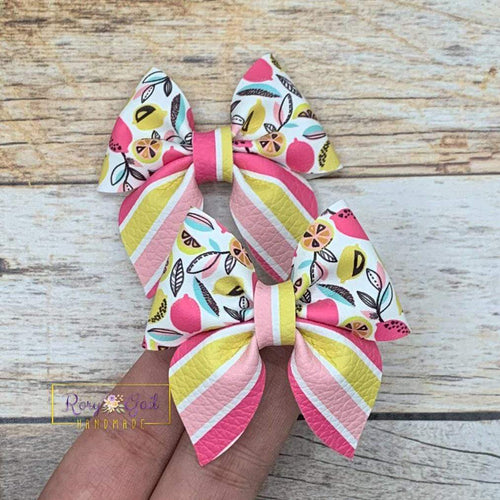 Rory Gail Handmade Bows Pink Lemonade 2 inch Sailor Piggies