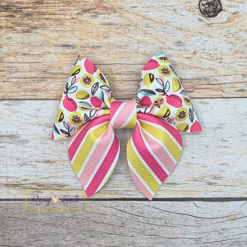 Rory Gail Handmade Bows Pink Lemonade 3 inch Sailor Bow