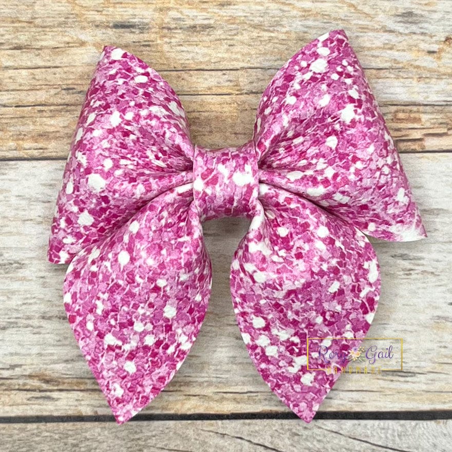 Rory Gail Handmade Bows Pink Summer Sparkle 3 inch Sailor Bow