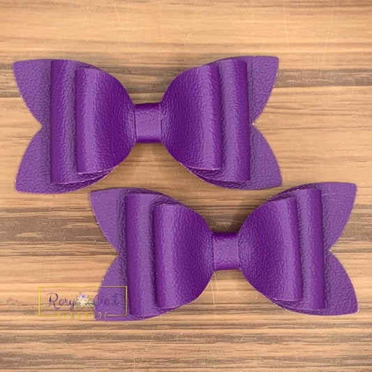 Rory Gail Handmade Bows Purple Double Diva 3 inch Piggies