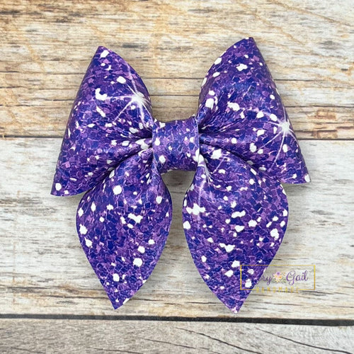 Rory Gail Handmade Bows Purple Summer Sparkle 3 inch Sailor Bow