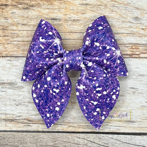 Rory Gail Handmade Bows Purple Summer Sparkle 3 inch Sailor Bow