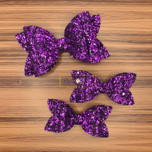 Rory Gail Handmade Bows Purplicious Glitter