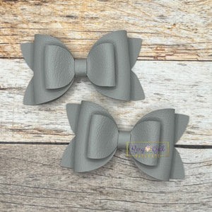 Rory Gail Handmade Bows Rain Cloud 3” Double Diva Piggies