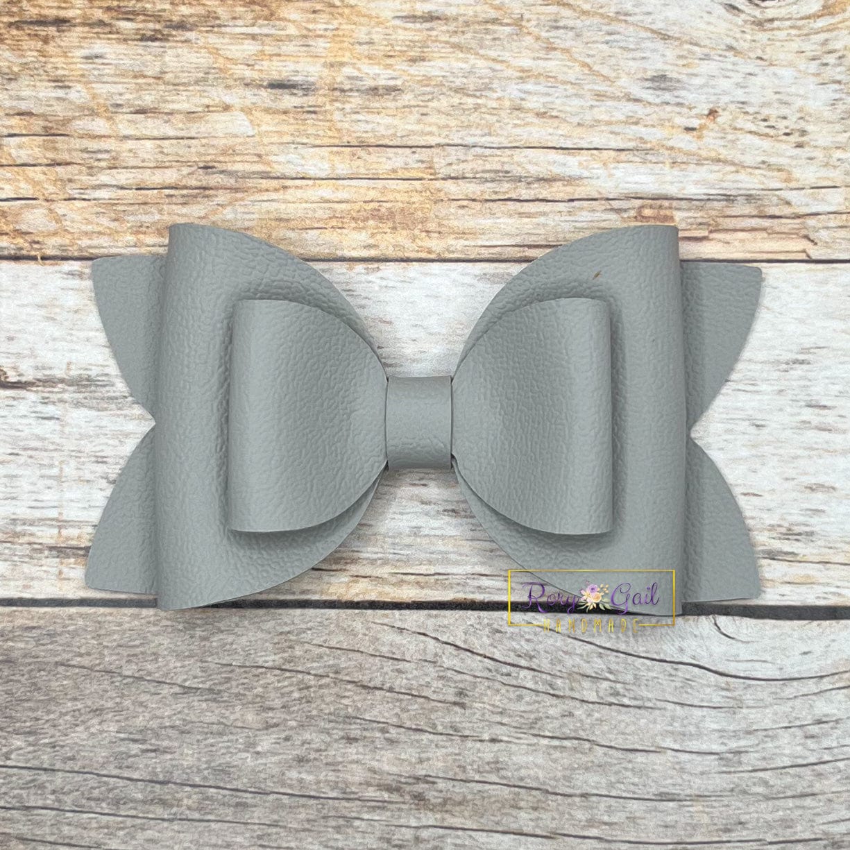 Rory Gail Handmade Bows Rain Cloud 4” Double Diva Bow