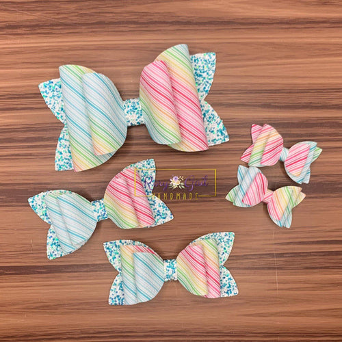 Rory Gail Handmade Bows Rainbow Lines