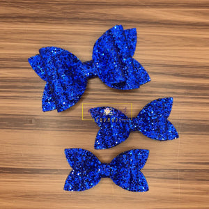 Rory Gail Handmade Bows Royal Blue Glitter