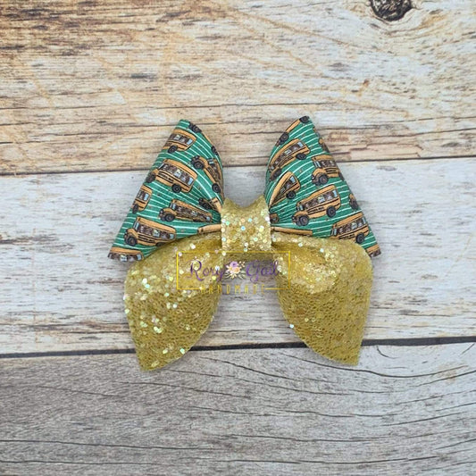 Rory Gail Handmade Bows School Bus 3 inch Sailor Bow