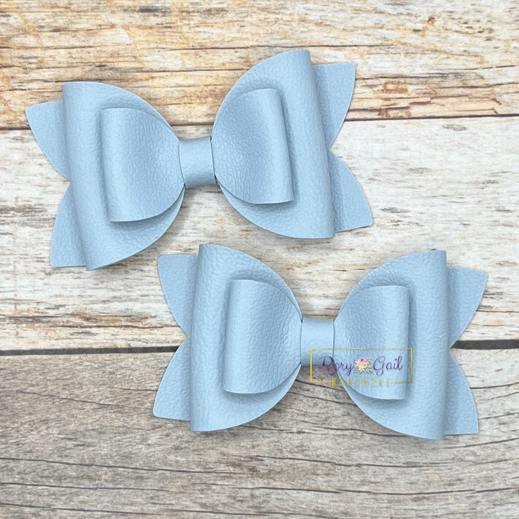 Rory Gail Handmade Bows Sky Blue 3” Double Diva Piggies