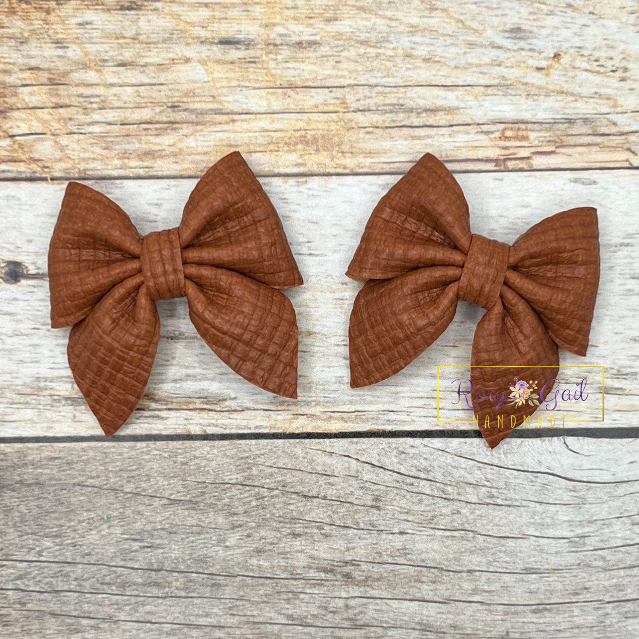 Rory Gail Handmade Bows Terra Cotta 2 inch Sailor Piggies