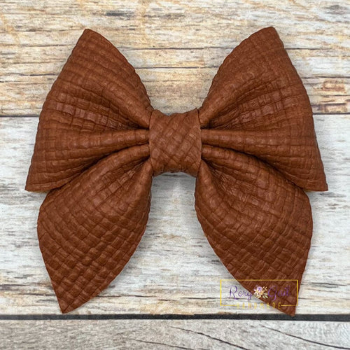 Rory Gail Handmade Bows Terra Cotta 3 inch Sailor Bow