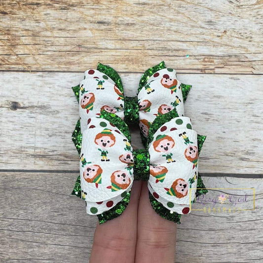 Rory Gail Handmade Bows Tiny Elf 2.5 inch Phoebe Piggies