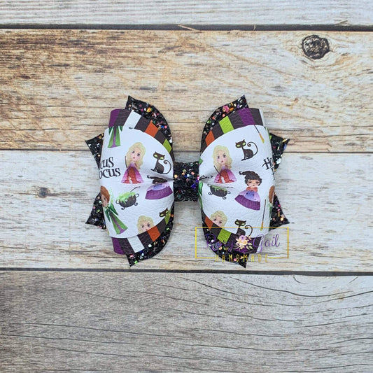 Rory Gail Handmade Bows Wicked Sisters 3.5 inch Phoebe Pinch Bow