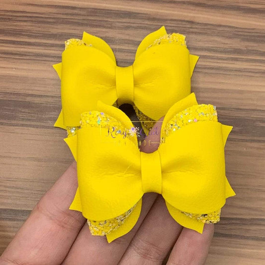 Rory Gail Handmade Bows Yellow 2.5 inch Phoebe Piggies