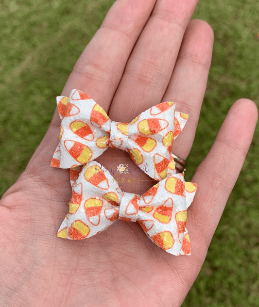 Rory Gail Handmade Candy Corn Glitter Bow Tie Piggies