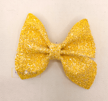 Load image into Gallery viewer, Rory Gail Handmade Dandelion Sailor Bow Sherbet Glitter 3”
