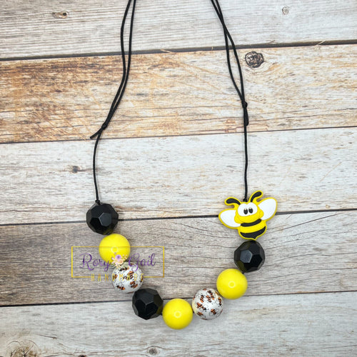 Rory Gail Handmade Don’t Worry Bee Happy Bubblegum Necklace