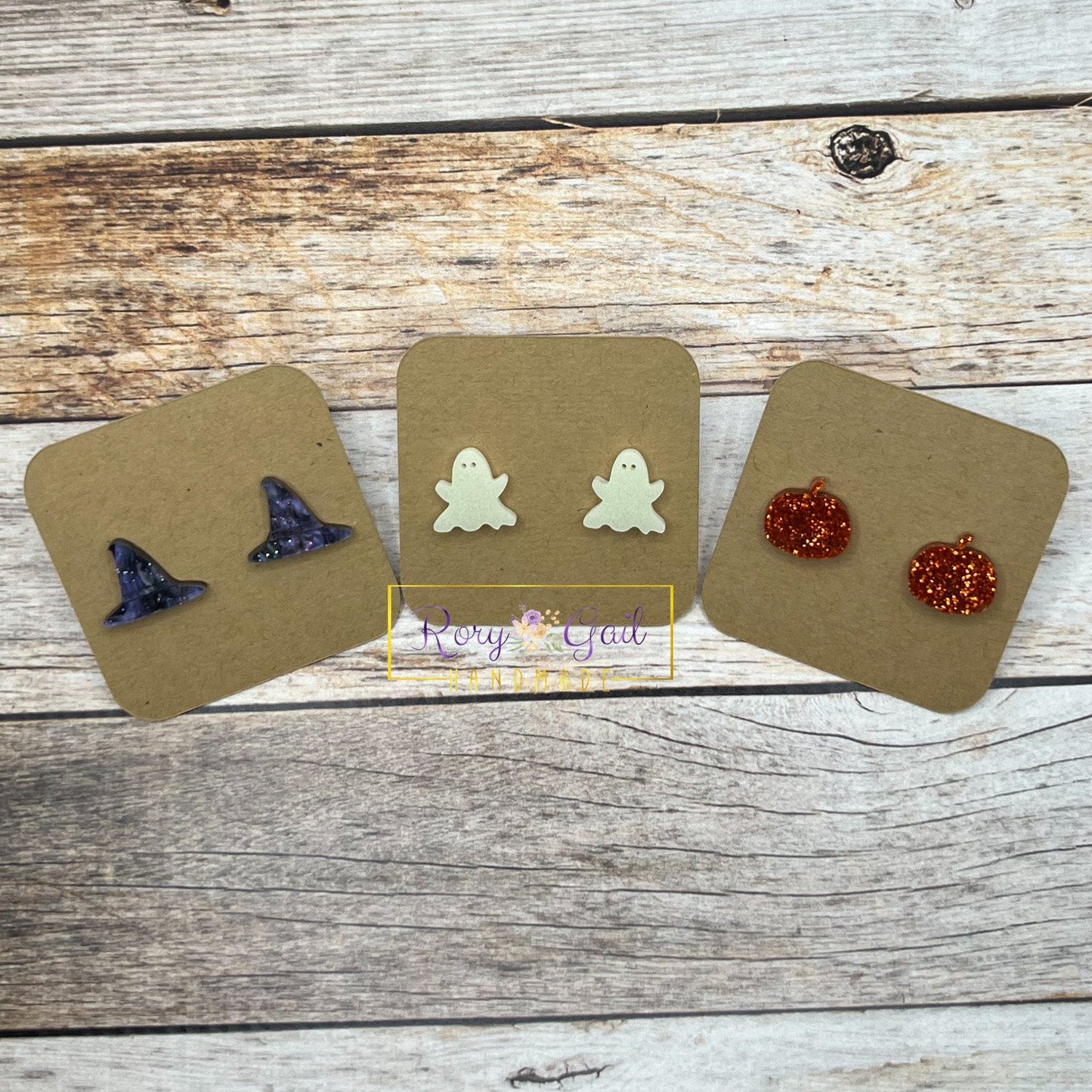 Rory Gail Handmade Earrings Halloween Acrylic Stud Earrings