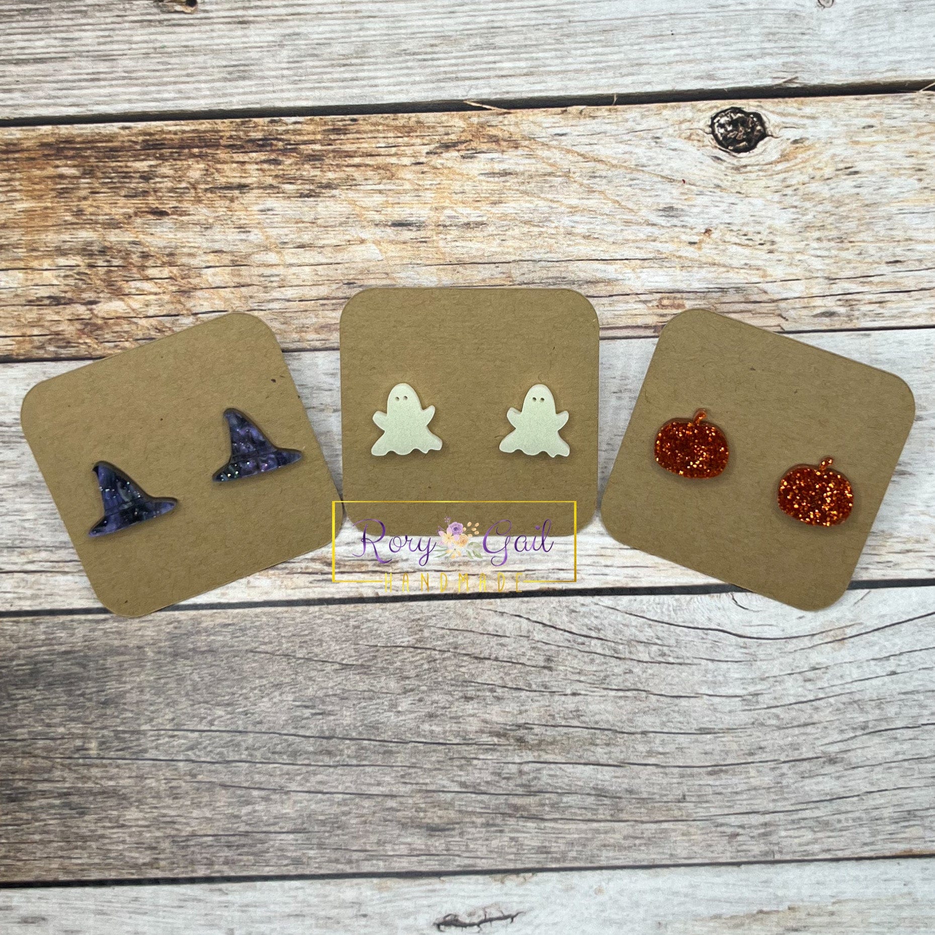 Rory Gail Handmade Earrings Halloween Acrylic Stud Earrings