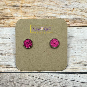 Rory Gail Handmade Earrings Leopard Bolts 8mm Stud Earrings