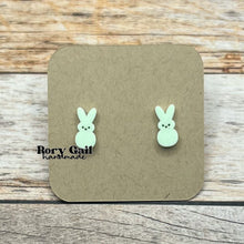 Load image into Gallery viewer, Rory Gail Handmade Earrings Marshmallow Bunny Acrylic Stud Earrings
