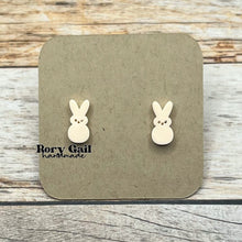 Load image into Gallery viewer, Rory Gail Handmade Earrings Marshmallow Bunny Acrylic Stud Earrings
