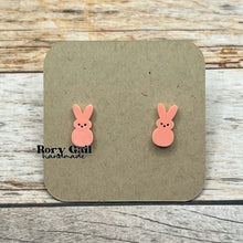 Load image into Gallery viewer, Rory Gail Handmade Earrings Marshmallow Bunny Acrylic Stud Earrings
