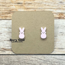 Load image into Gallery viewer, Rory Gail Handmade Earrings Marshmallow Bunny Acrylic Stud Earrings
