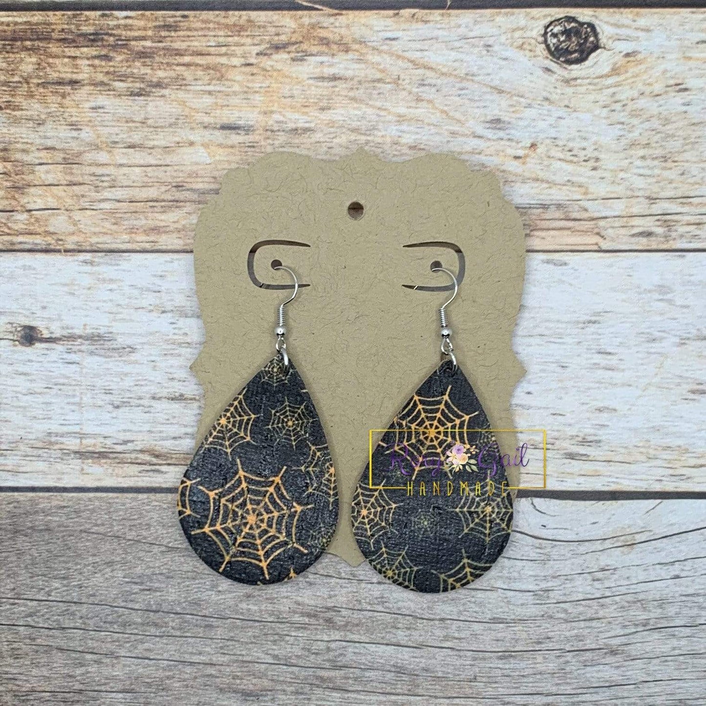 Rory Gail Handmade Earrings Halloween 2 inch Teardrop Earrings