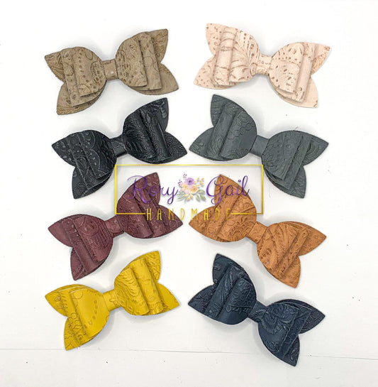 Rory Gail Handmade Embossed 3” Double Diva Bow