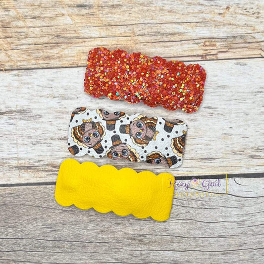 Rory Gail Handmade Gobble 2” Snap Clip Set