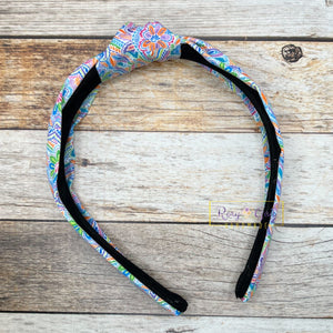 Rory Gail Handmade Headband Bright Floral Top Knot Headband