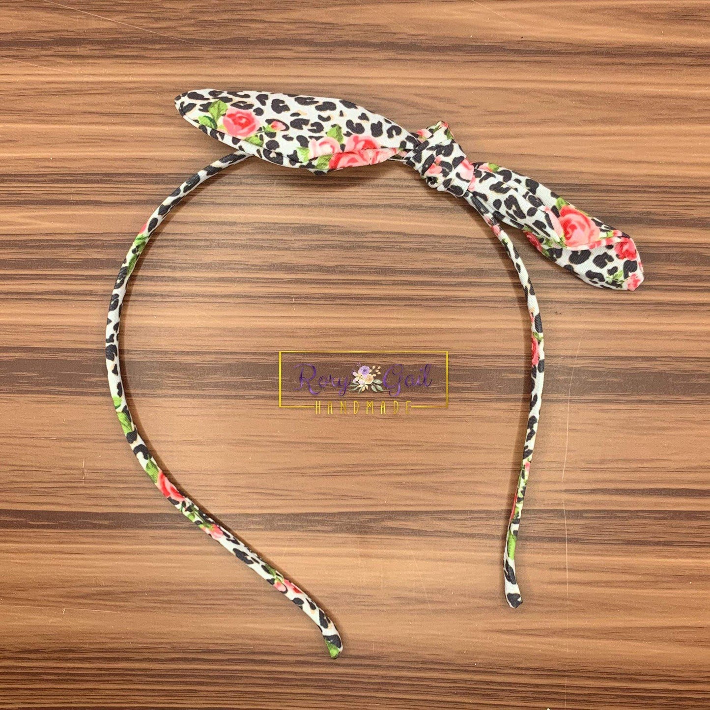 Rory Gail Handmade Headband Leopard Floral Knotted Bow Headbands
