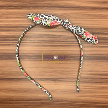 Load image into Gallery viewer, Rory Gail Handmade Headband Leopard Floral Knotted Bow Headbands
