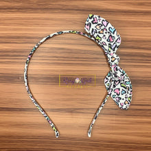 Load image into Gallery viewer, Rory Gail Handmade Headband Pastel Leopard Hearts Knotted Bow Headbands

