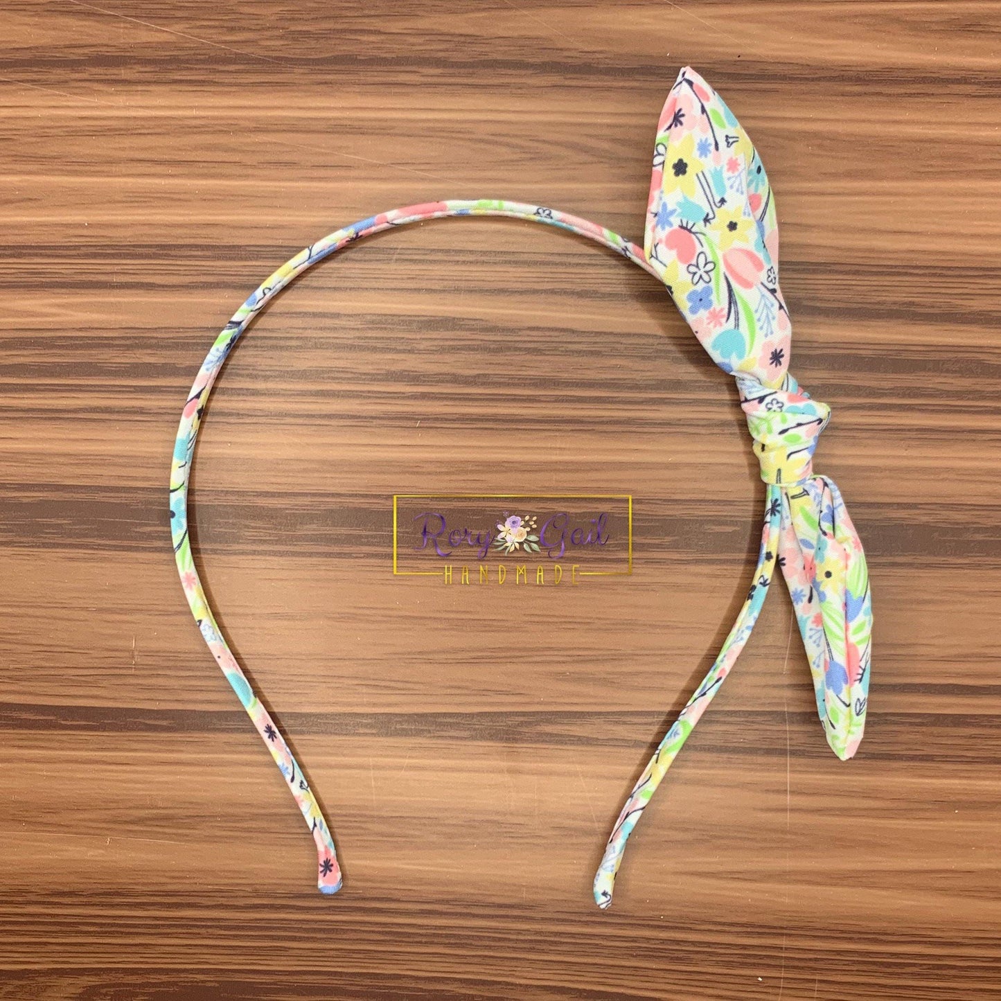 Rory Gail Handmade Headband Spring Blooms Knotted Bow Headbands