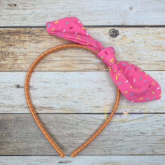 Rory Gail Handmade Headband Strawberry Ice Cream Knotted Bow Headbands