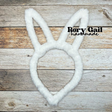 Load image into Gallery viewer, Rory Gail Handmade Headband White Fuzzy Bunny Headband
