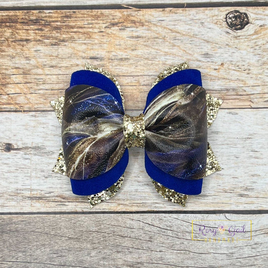 Rory Gail Handmade Navy Galaxy 3.5” Phoebe Bow