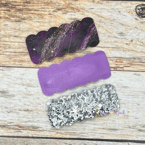 Rory Gail Handmade Purple Galaxy 2” Snap Clip Set