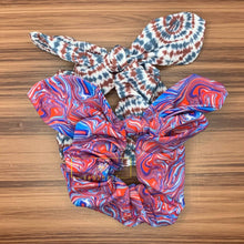 Load image into Gallery viewer, Rory Gail Handmade Scrunchies RWB Knotted Bow Scrunchies
