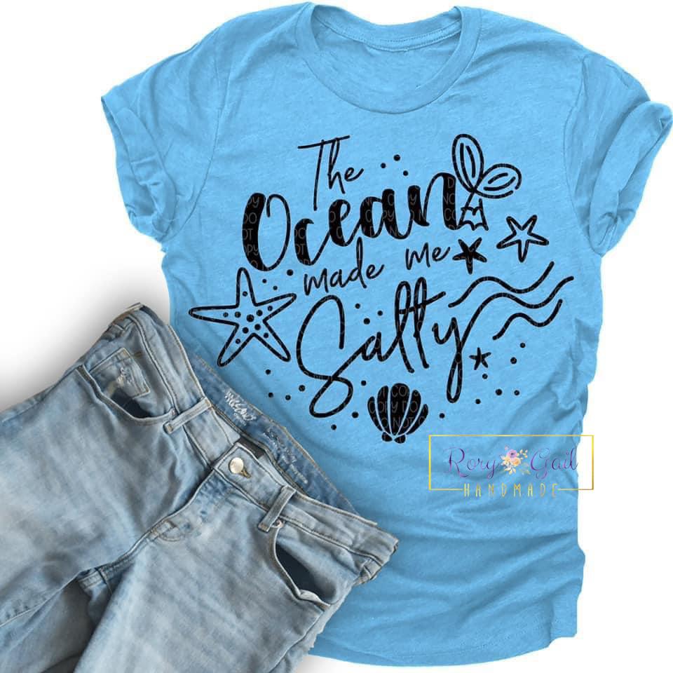 Rory Gail Handmade Shirt The Ocean Made Me Salty (Black)