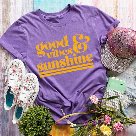 Rory Gail Handmade Shirts & Tops Good Vibes & Sunshine Adult Tee