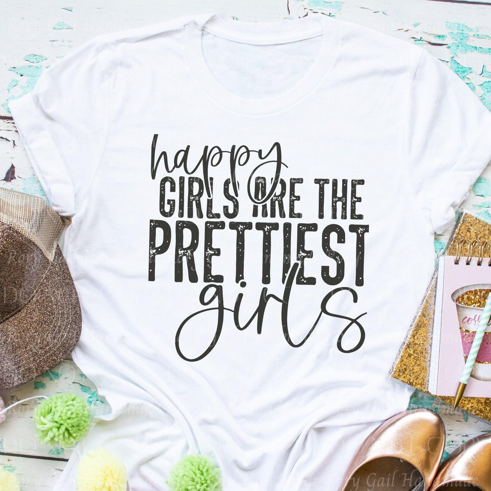 Rory Gail Handmade Shirts & Tops Happy Girls Are The Prettiest Girls Adult Tee