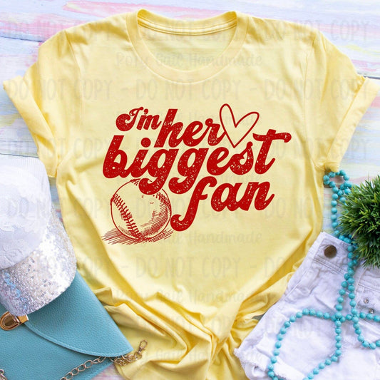 Rory Gail Handmade Shirts & Tops I'm Her Biggest Fan (Baseball) Adult Tee