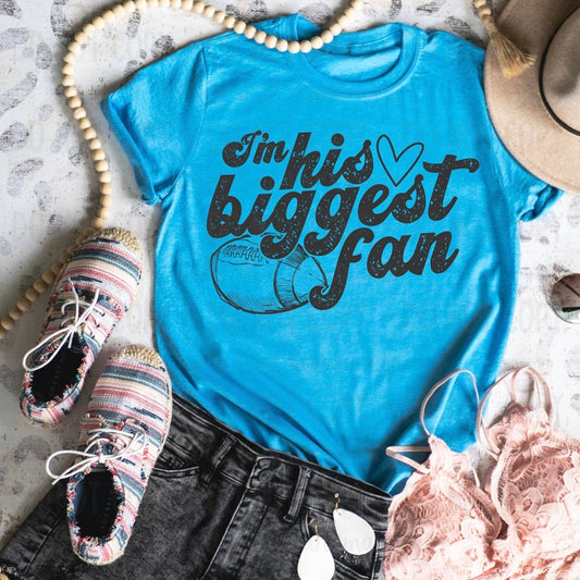 Rory Gail Handmade Shirts & Tops I'm His Biggest Fan (Football) Adult Tee