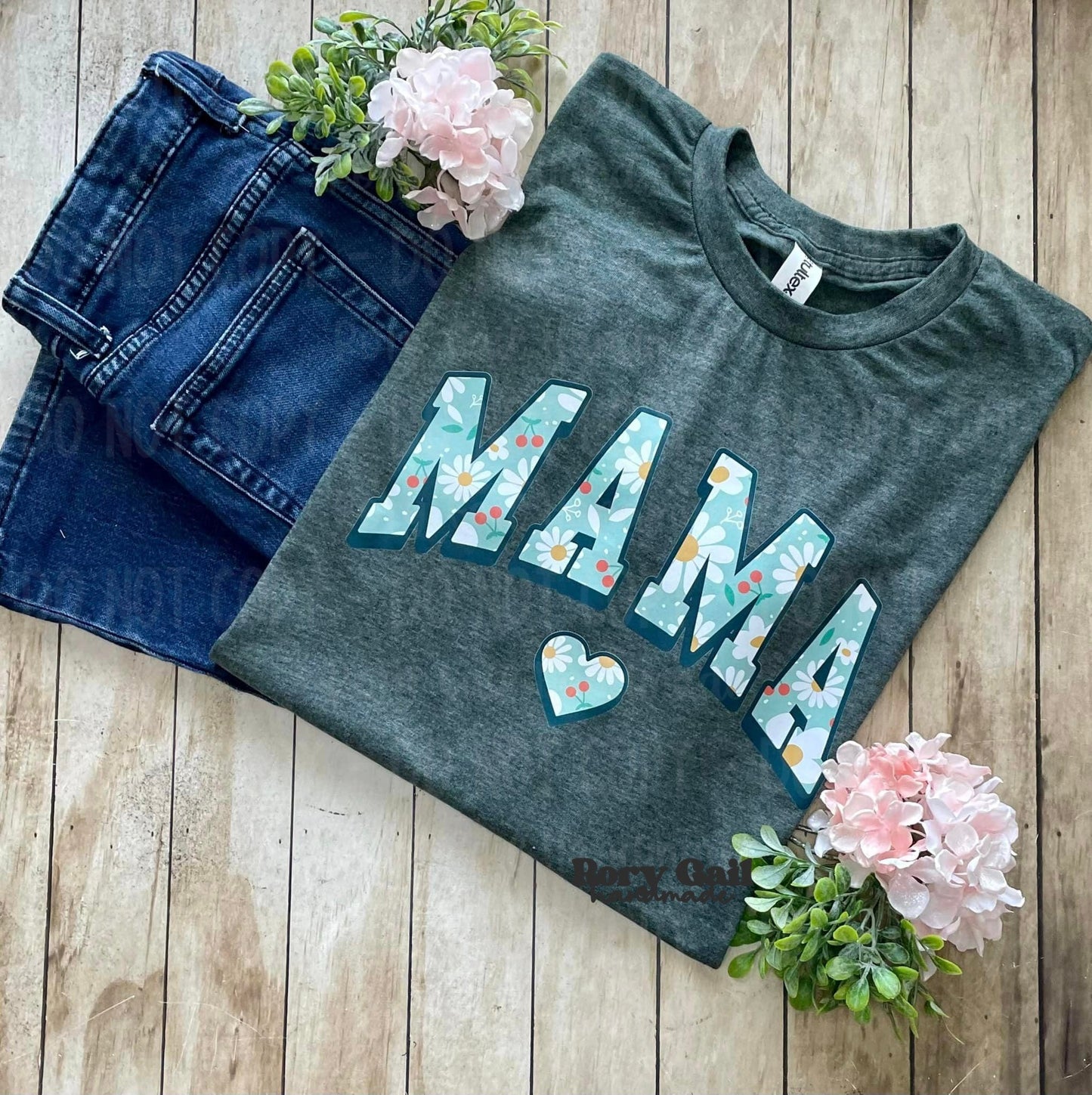 Rory Gail Handmade Shirts & Tops Mama Heart Adult Tee