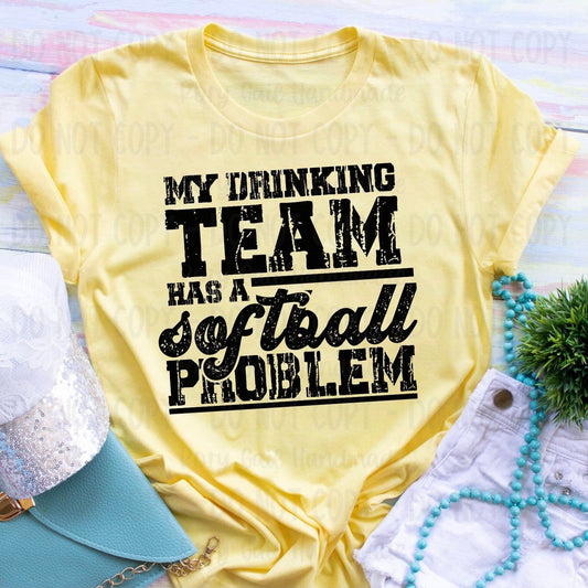 Rory Gail Handmade Shirts & Tops My Drinking Team Adult Tee