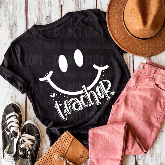 Rory Gail Handmade Shirts & Tops Teacher Smile Adult Tee